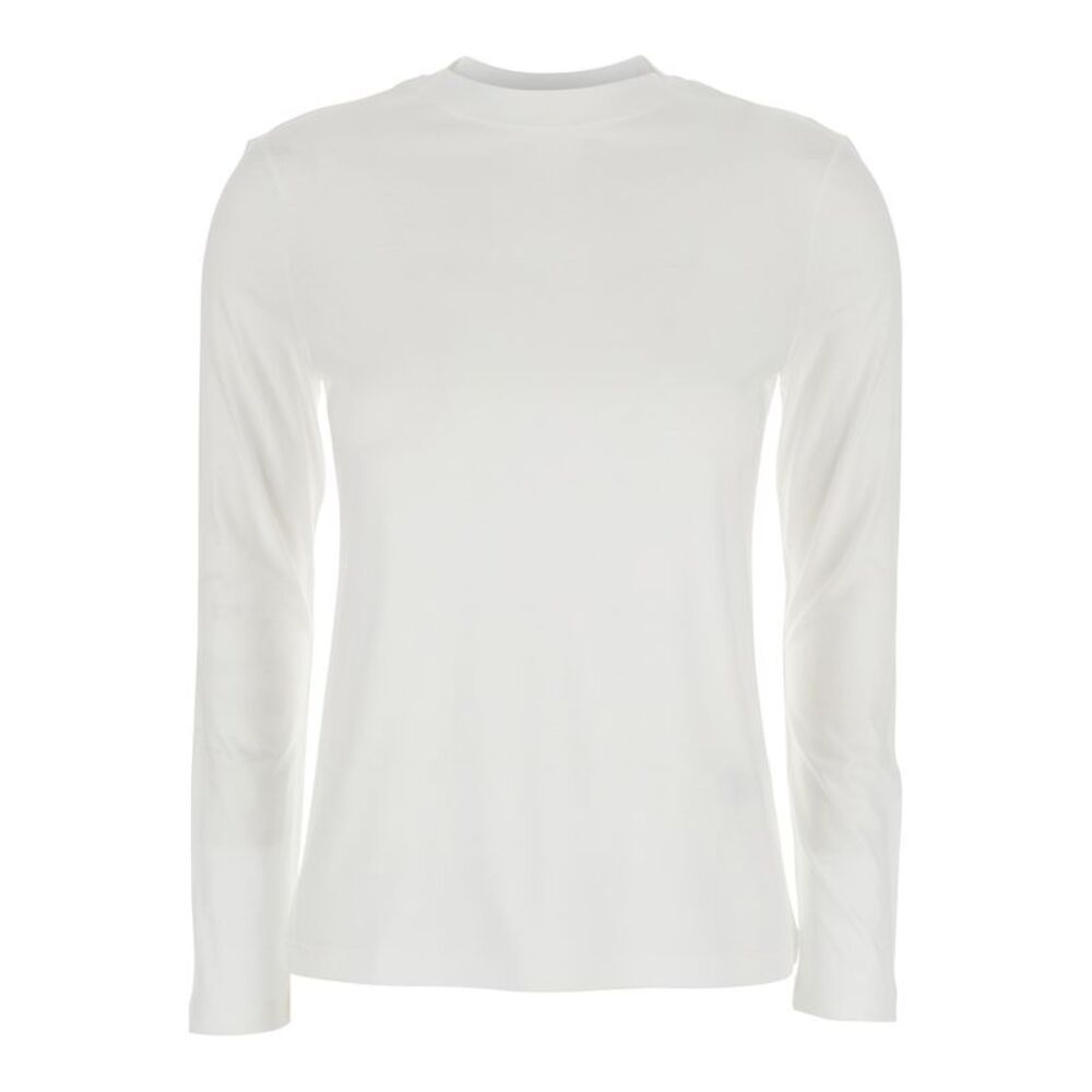 Eleventy White Crewneck T-Shirt In Cotton Blend Woman
